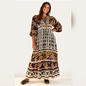 FARM Rio Winter Romance Maxi Dress sz XS NWT ADORABLE!!!